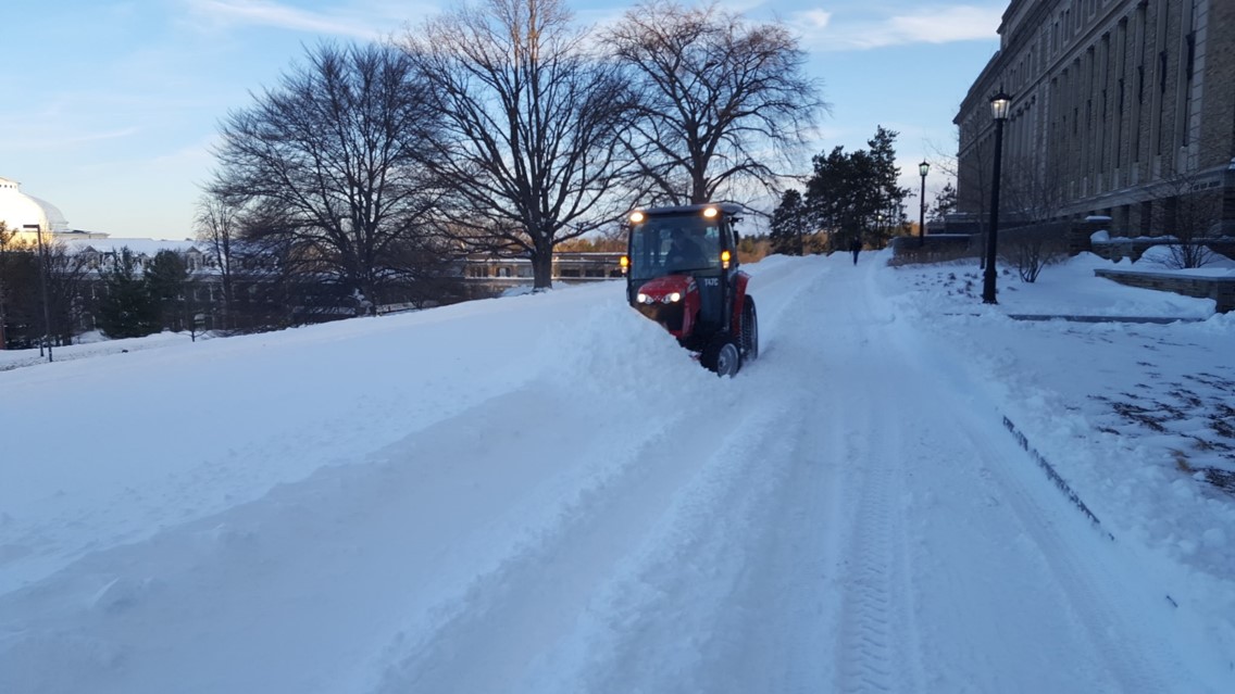 Grounds clearing snow