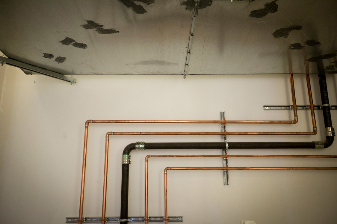Plumbing installation at Vet School