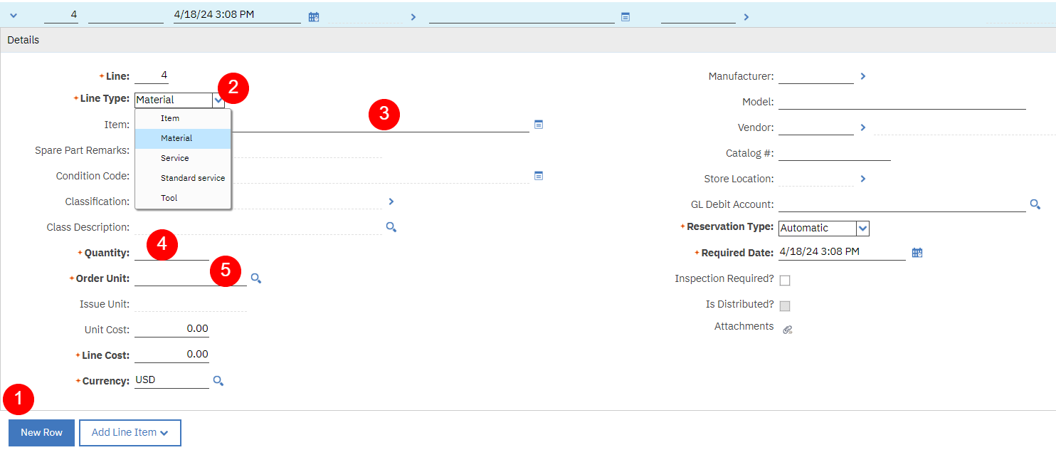 Create a Material Requisition screenshot 8