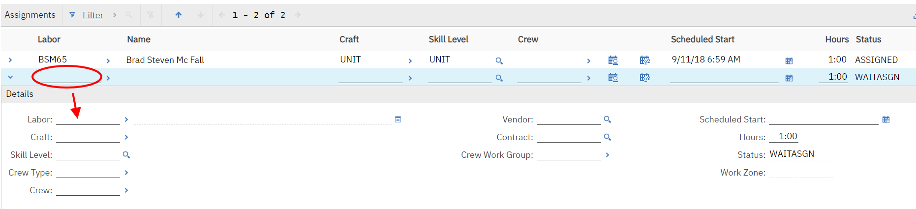 z02 - Assign Work Order in Work Order Tracking – Foreperson - 01