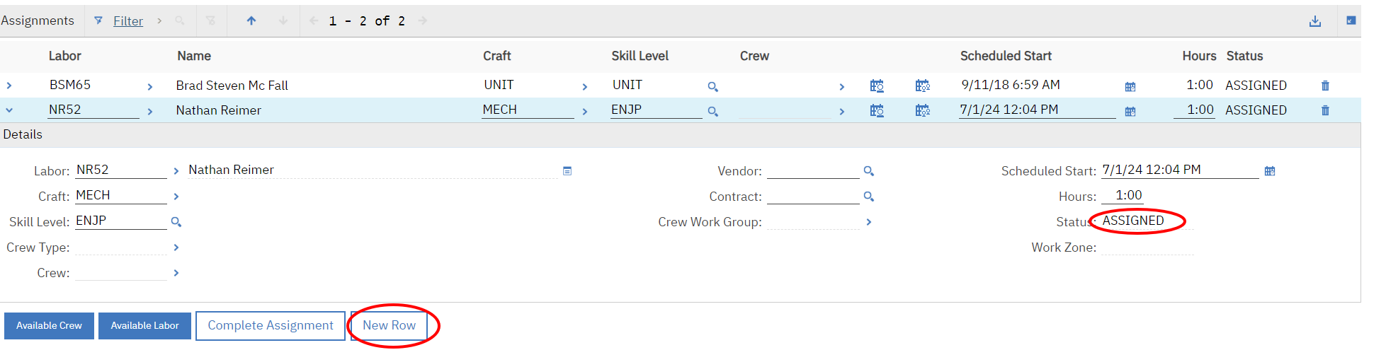z02 - Assign Work Order in Work Order Tracking – Foreperson - 03