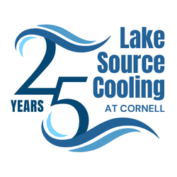 25 years anniversary of Lake source Cooling logo, links to website