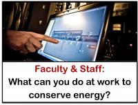 what faculty and staff can do to conserve