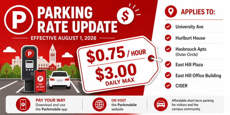 Hourly Parking Rate Change Effective August 1st 2026
