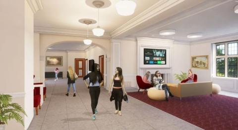 North entry lounge in Balch