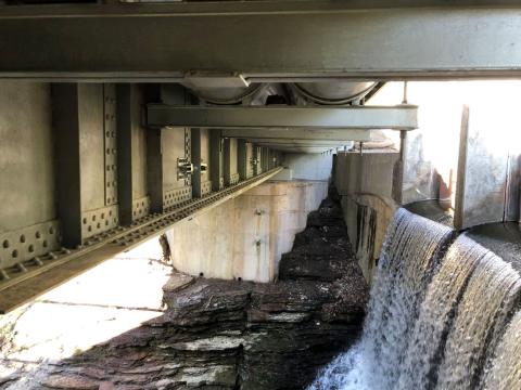 Shot of under the Dwyer Dam Bridge