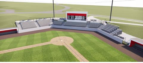 Bleachers at the new Hoy Field