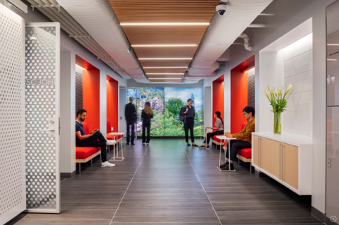 Hall way of SC Johnson College of Business NYC building
